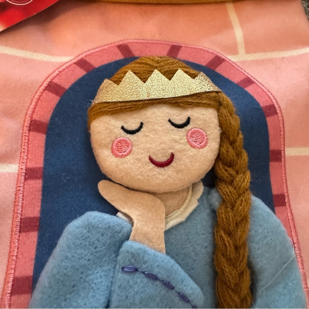 St Nicholas Appliqué Embroidered Girls Christmas Stocking Princess Rapunzel NWT - Picture 2 of 7